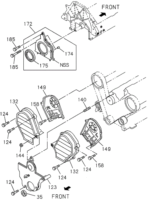 SLX TIMING GEAR COVER - FLYWHEEL HOUSING