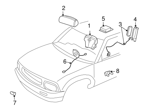 Ascender AIR BAG COMPONENTS
