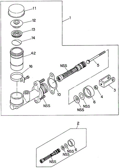 TRANSMISSION - MANUAL/MT CLUTCH MASTER CYLINDER for 1995 Honda PASSPORT #1