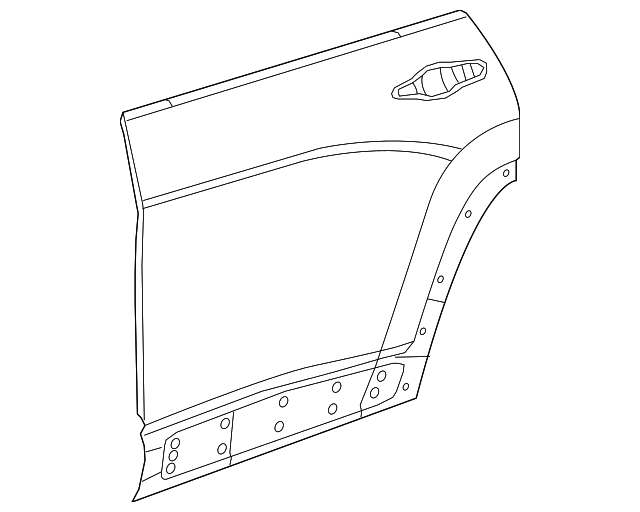 68102843AB Деталь OUTER PANEL, LEFT