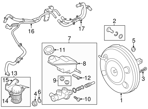 Santa Fe MASTER CYLINDER - COMPONENTS ON DASH PANEL