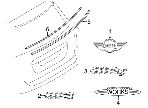 Cooper EXTERIOR TRIM - LIFT GATE