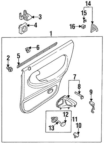 626 REAR DOOR TRIM