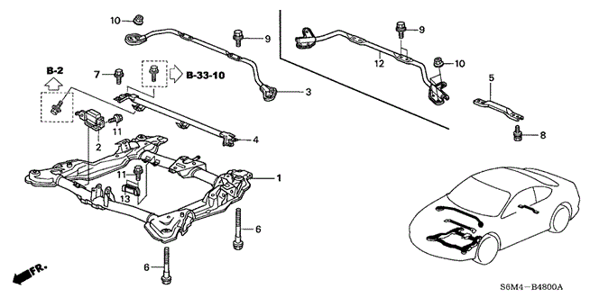 RSX FRONT SUB FRAME  - PERFORMANCE ROD