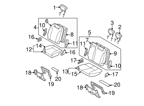 Sedona REAR SEAT COMPONENTS 2