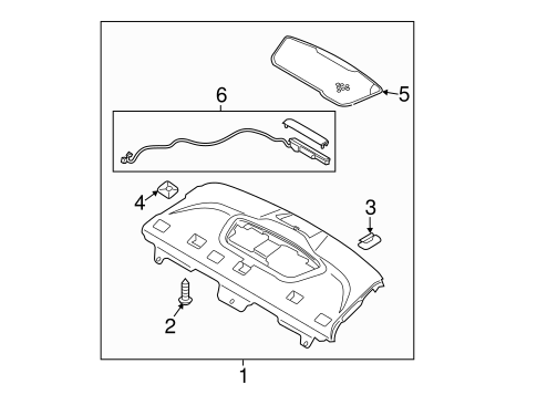 Sonata PACKAGE SHELF TRIM