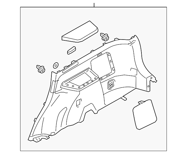 7230A627XA Деталь LOWER QTR TRIM, LEFT