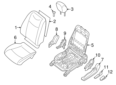 Leaf DRIVER SEAT COMPONENTS