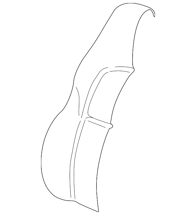88991790 Деталь SEAT BACK COVER, RIGHT