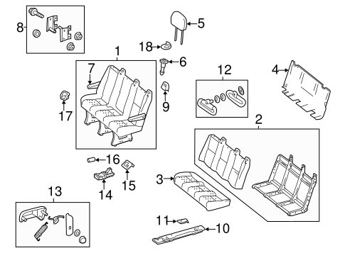Sprinter 2500 REAR SEAT COMPONENTS