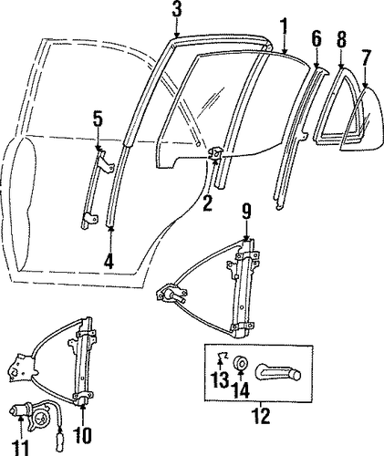 Sonata GLASS - REAR DOOR