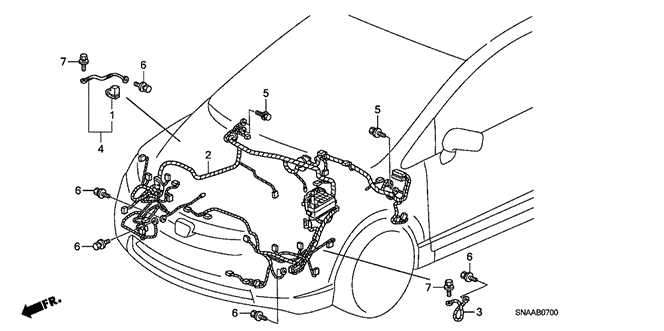 ELECTRICAL / EXHAUST / HEATER / FUEL/WIRE HARNESS (1) for 2009 Honda CIVIC SEDAN #1