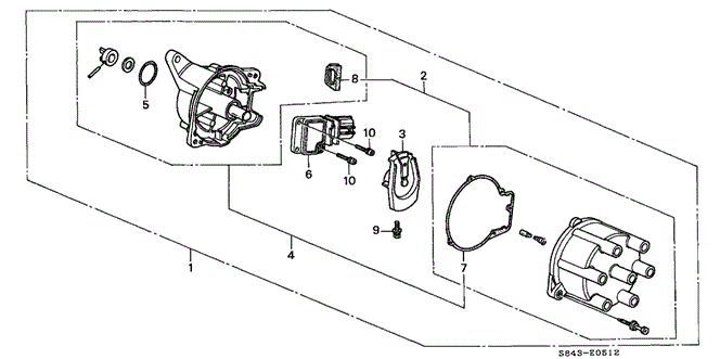 ENGINE/DISTRIBUTOR (HITACHI) (V6) for 1999 Honda ACCORD SEDAN #1