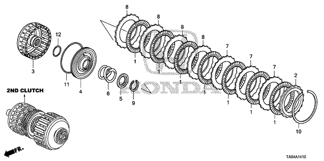 TRANSMISSION - AUTOMATIC/AT CLUTCH (2ND) (V6) for 2010 Honda ACCORD SEDAN #1