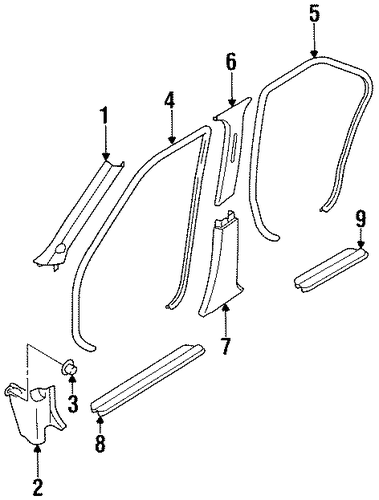 Maxima INTERIOR TRIM - PILLARS