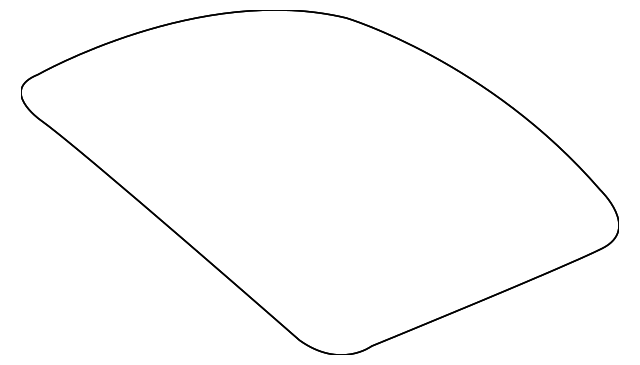 5480922 Деталь QUARTER GLASS, LEFT
