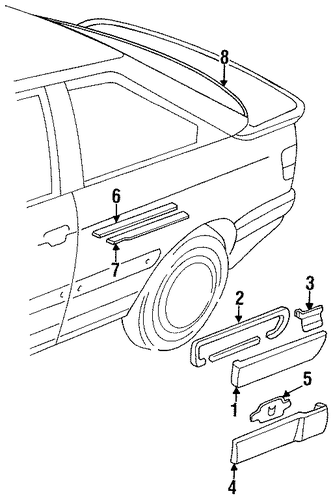 Cabriolet EXTERIOR TRIM - QUARTER PANEL