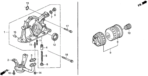 ENGINE/OIL PUMP - OIL STRAINER ('94-'95 V-TEC) for 1995 Honda DEL SOL #1