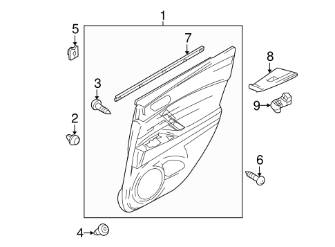 3 INTERIOR TRIM - REAR DOOR