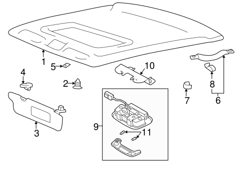 Optima INTERIOR TRIM - ROOF 2