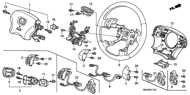 CHASSIS/STEERING WHEEL (SRS) (L4) for 2003 Honda ACCORD SEDAN #1