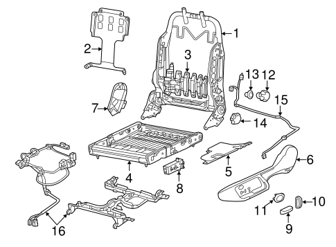 Caprice FRONT SEAT COMPONENTS
