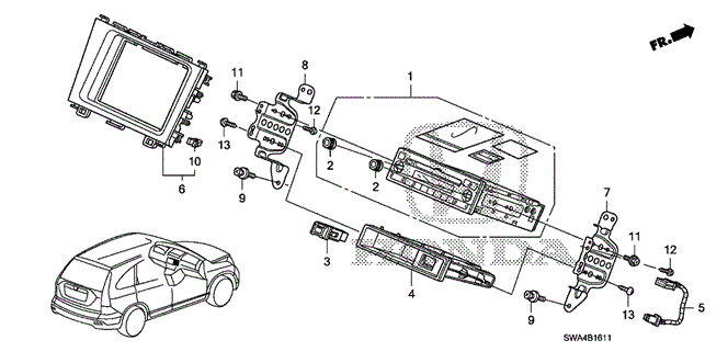 ELECTRICAL / EXHAUST / HEATER / FUEL/AUTO RADIO (2) for 2009 Honda CR-V #1