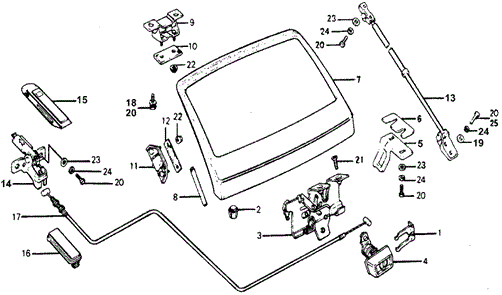 BODY / AIR CONDITIONING/TAILGATE for 1977 Honda ACCORD HATCHBACK #1