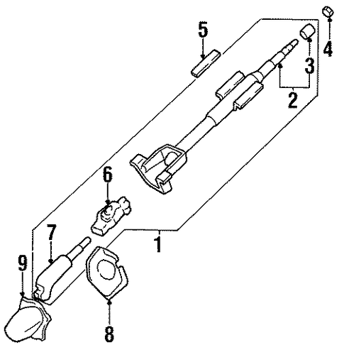 Sephia STEERING COLUMN ASSEMBLY 4