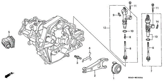 TRANSMISSION - MANUAL/MT CLUTCH RELEASE for 1996 Honda CIVIC SEDAN #1