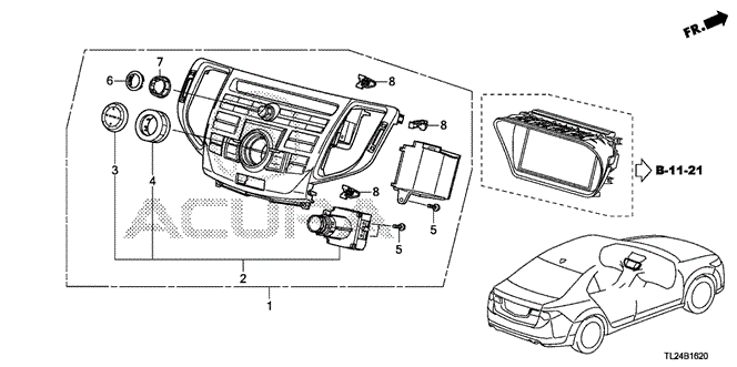 TSX SEDAN SWITCH PANEL (NAVIGATION)