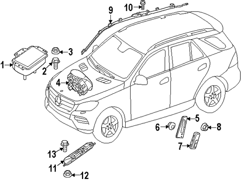 GL550 AIR BAG COMPONENTS