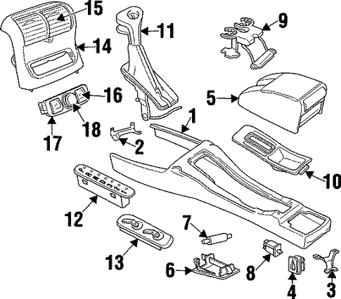 Catera FRONT CONSOLE