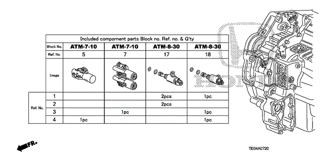 TRANSMISSION - AUTOMATIC/AT SOLENOID VALVE SET (L4) for 2010 Honda ACCORD COUPE #1