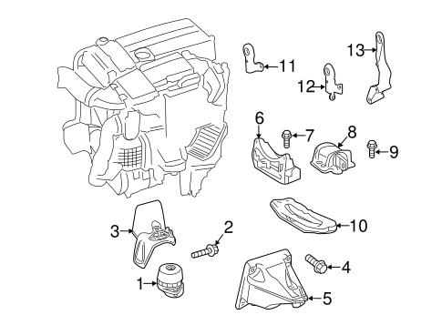 C250 ENGINE & TRANS MOUNTING