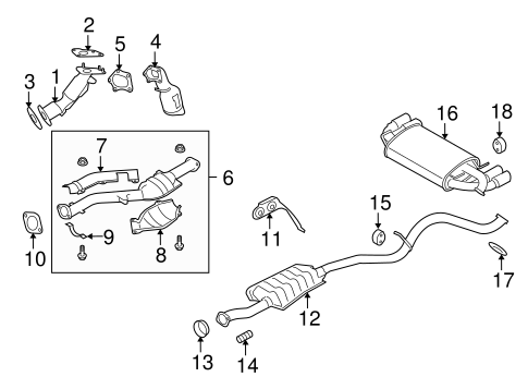 Impreza EXHAUST COMPONENTS