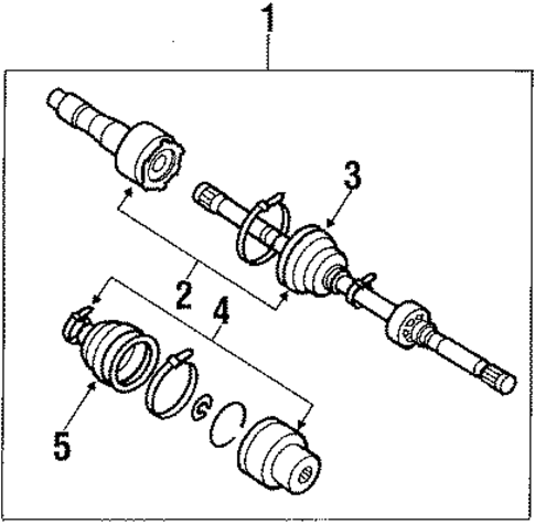 Justy AXLE SHAFT
