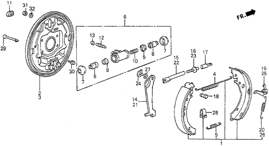 CHASSIS/REAR BRAKE SHOE for 1983 Honda PRELUDE #1