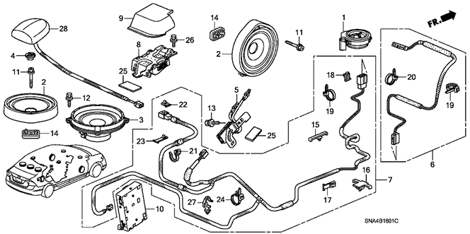 CIVIC SEDAN ANTENNA - SPEAKER (2)