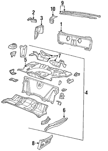 LeSabre REAR FLOOR & RAILS 2