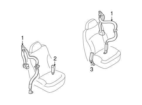 Blazer FRONT SEAT BELTS 2