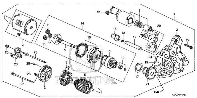 ENGINE/STARTER MOTOR (MITSUBISHI) (1) for 2007 Honda RIDGELINE #1