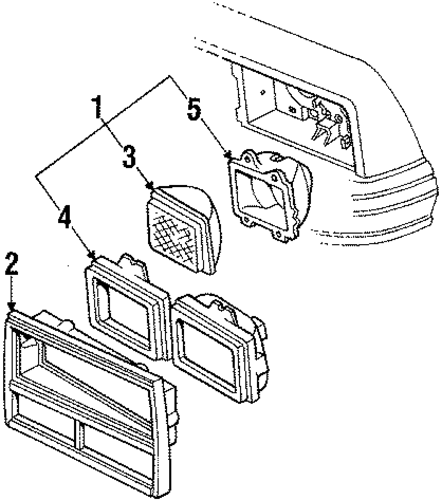 El Camino HEADLAMP COMPONENTS