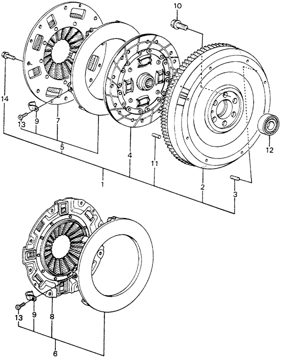 ENGINE/MT CLUTCH - FLYWHEEL for 1981 Honda CIVIC HATCHBACK #1