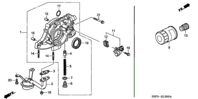 ENGINE/OIL PUMP - OIL STRAINER for 2004 Honda CIVIC COUPE #1