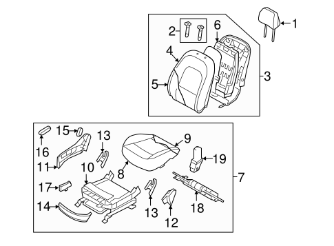 Veracruz FRONT SEAT COMPONENTS 3