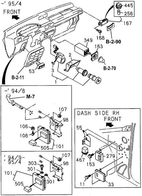 ELECTRICAL / EXHAUST / HEATER / FUEL/CONTROL UNIT (2) for 1994 Honda PASSPORT #1