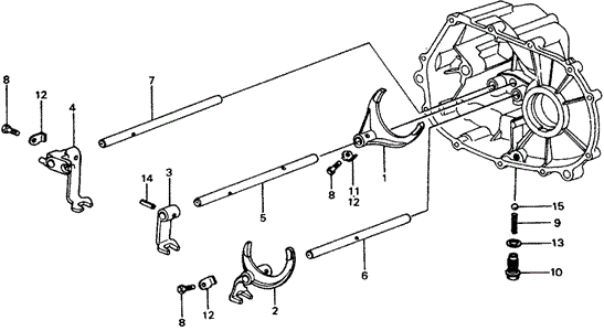 TRANSMISSION - MANUAL/4MT SHIFT FORK for 1977 Honda CIVIC COUPE #1