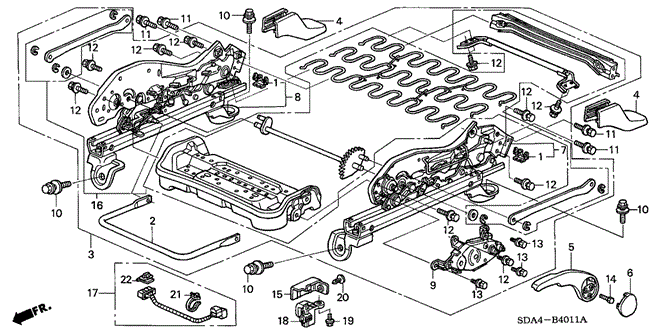 INTERIOR / BUMPER/FRONT SEAT COMPONENTS (L.) (MANUAL HEIGHT) for 2003 Honda ACCORD SEDAN #1