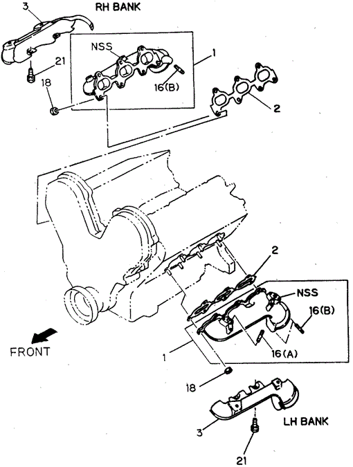 ENGINE/EXHAUST MANIFOLD (2) for 1996 Honda PASSPORT #1